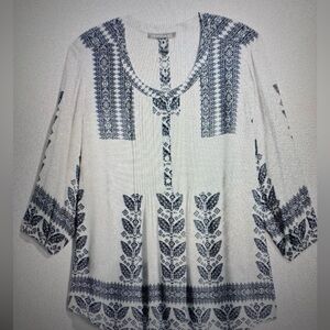 Daniel Rainn Amely Split Neck Blouse Sz. L